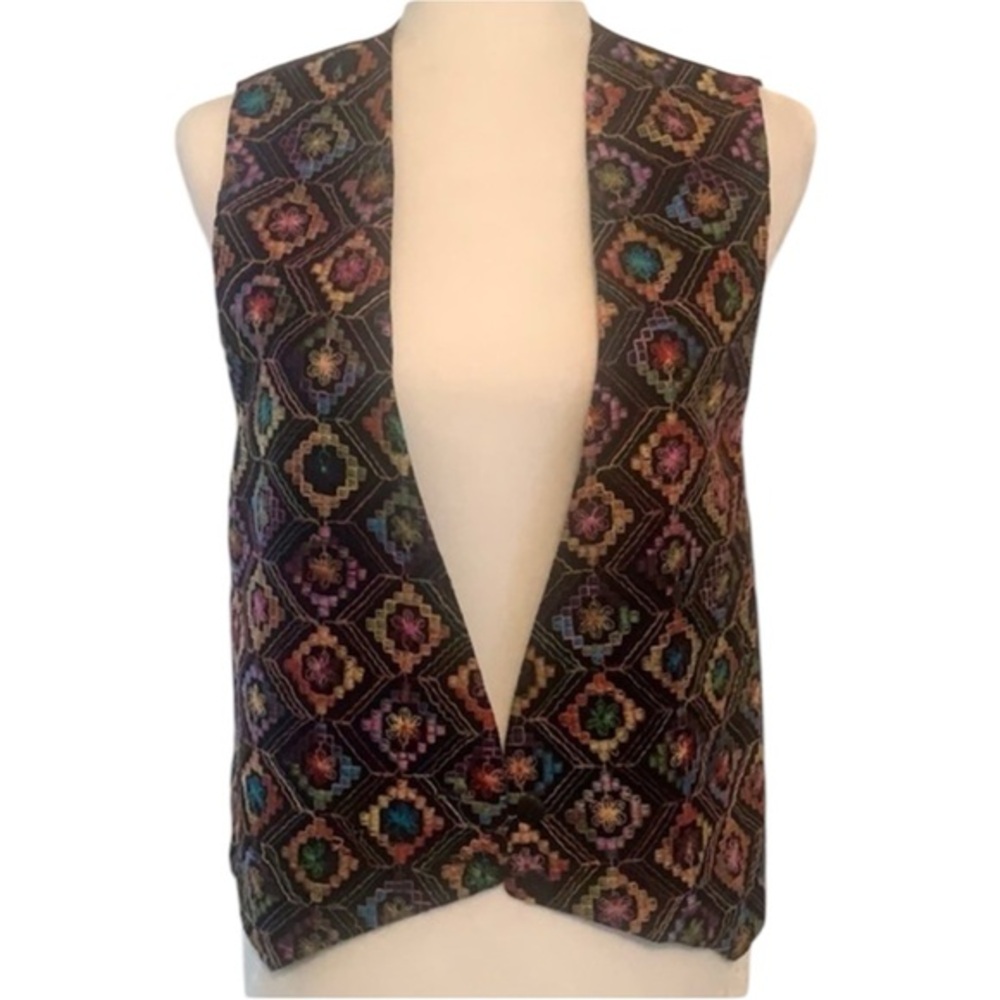 Santa Fe Duds vintage embroidered western vest one size fits all